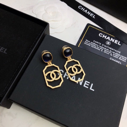 18K  Chanel Perfume Bottle Earrings