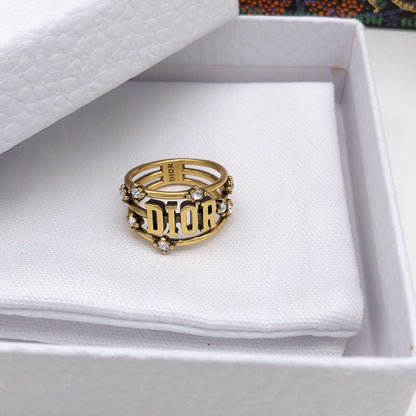 18K Dior Vintage Crystals Ring