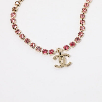18K  Chanel Pink Crystal Necklace