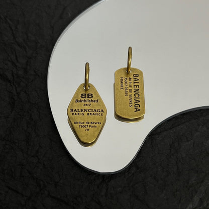 18K Balenciaga Plate Earrings