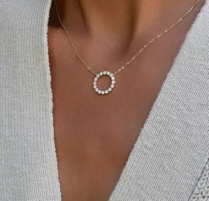 18K Tiffany Circle Diamonds Necklace