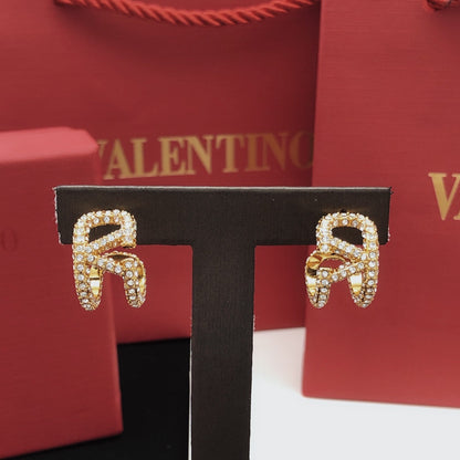 18K Valentino Diamonds Open Earrings