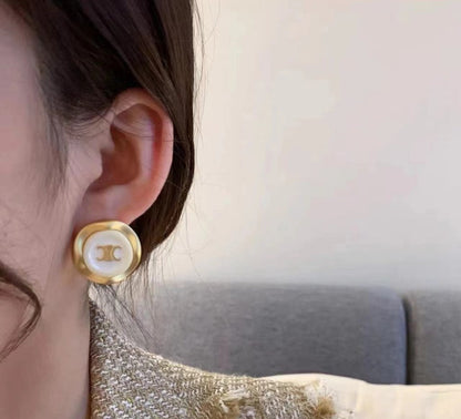 18K Celine Pearl Earrings