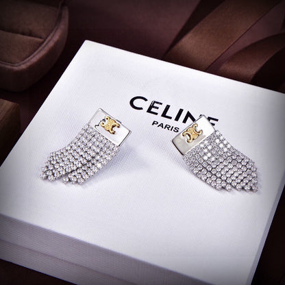 18K Celine Diamonds Tassel Earrings