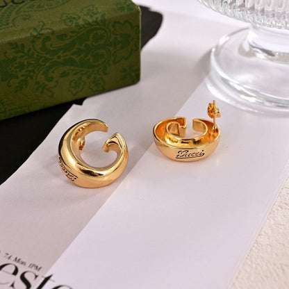 18K Double Gucci GucciLogo Earrings