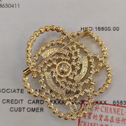 18K  Chanel Camellia Pearl Brooch