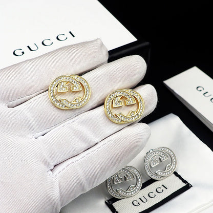 18K Double Gucci Diamonds Earrings