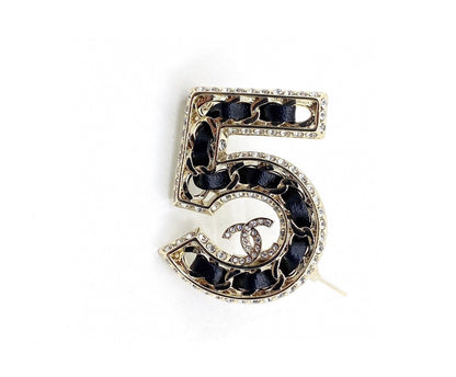 18K  Chanel No.5 Strass Brooch