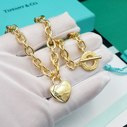 18K Tiffany Tag Chain Necklace