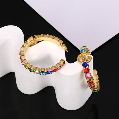 18K Double Gucci Circle Earrings