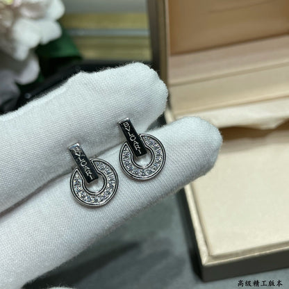 18K BVLGARI White Gold Earrings