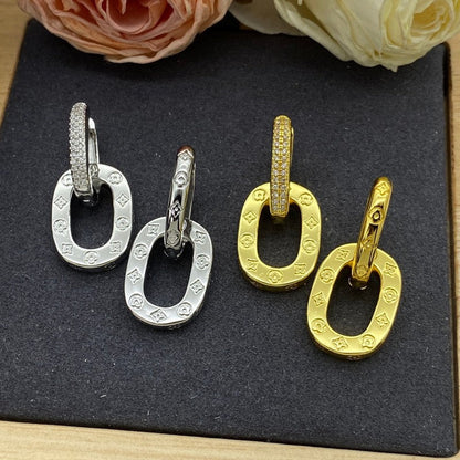 18K Louis Vuitton Circle Earrings