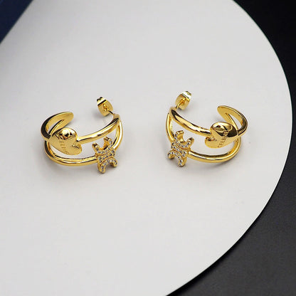 18K Celine Heart Earrings