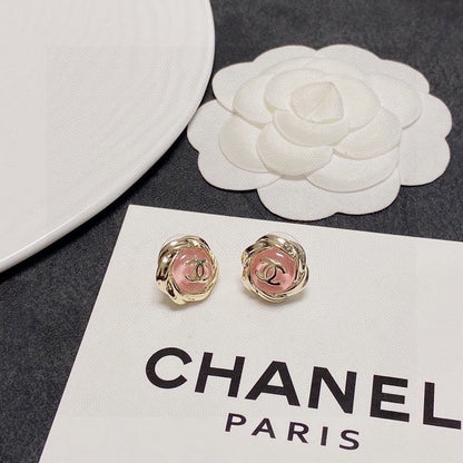 18K  Chanel Pink Earrings