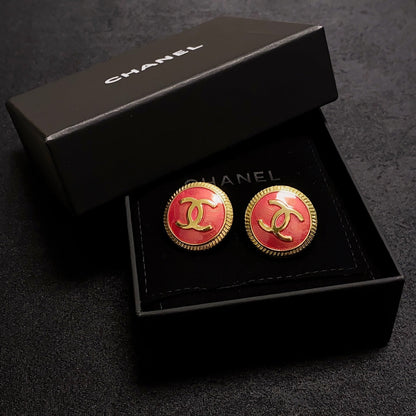 18K  Chanel Red Earrings