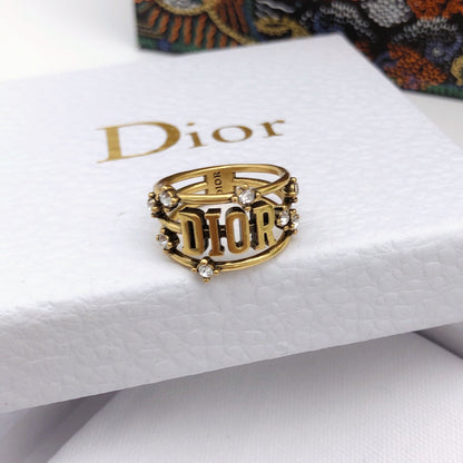 18K Dior Vintage Crystals Ring