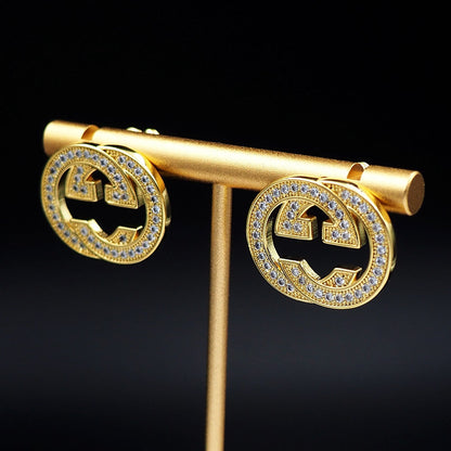 18K Double Gucci Diamonds Earrings