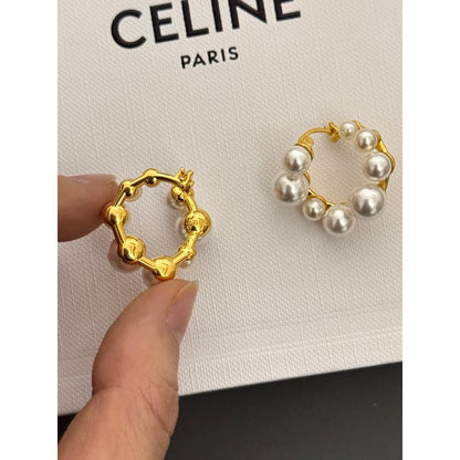 18K Celine Pearl Earrings