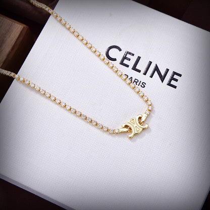 18K Celine Crystals Necklace