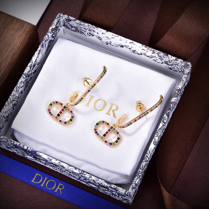 18K Dior 30 Montaigne Crystals Earrings