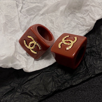 18K  Chanel Vintage Red Ring