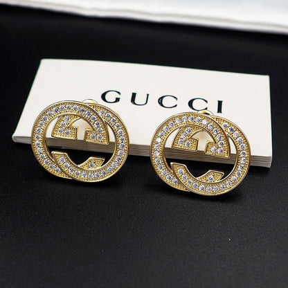 18K Double Gucci Diamonds Earrings