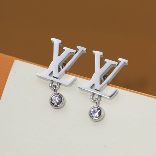 18K Louis Vuitton Diamond Earrings