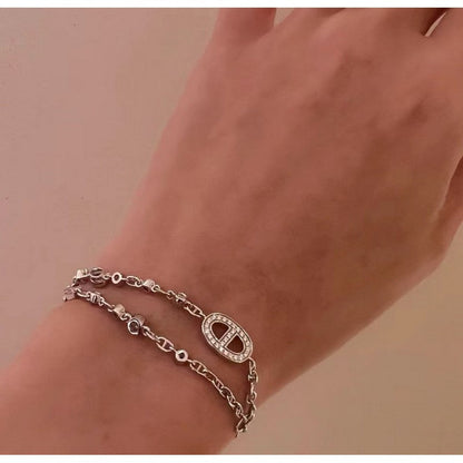 18K Hermes Farandole Diamond Bracelet