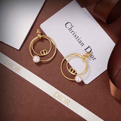 18K Dior Revolution Pearl Earrings
