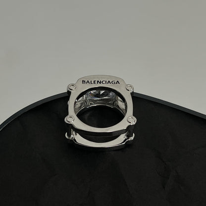 18K Balenciaga Crystal Ring
