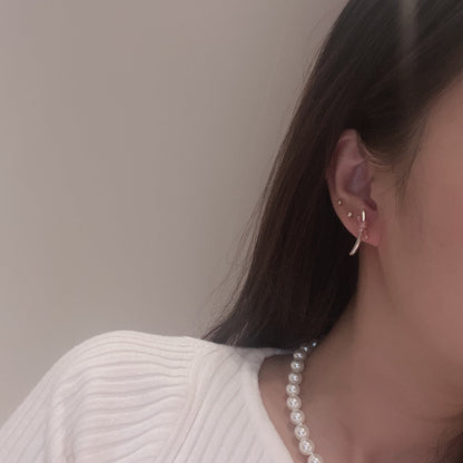 18K Tiffany Knot Pink Diamonds Earrings