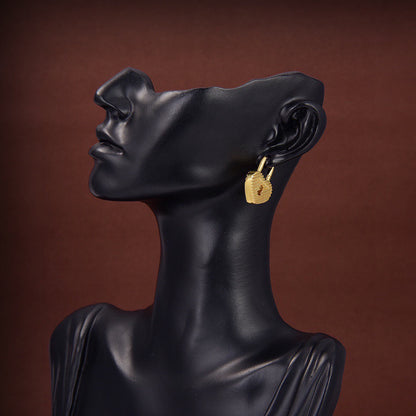 18K Balenciaga Hear Lock Earrings
