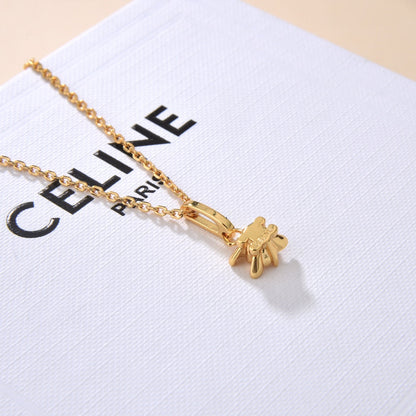 18K Celine Solitaire Necklace