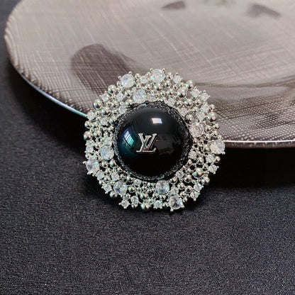 18K Louis Vuitton Black Ball Brooch