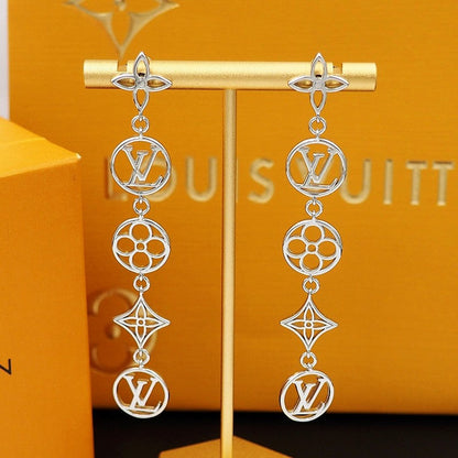 18K Louis Vuitton Lace Long Earrings