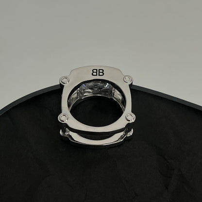 18K Balenciaga Crystal Ring