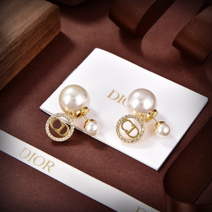 18K Dior Tribales Pearl Earrings