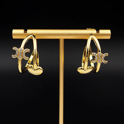 18K Celine Heart Earrings
