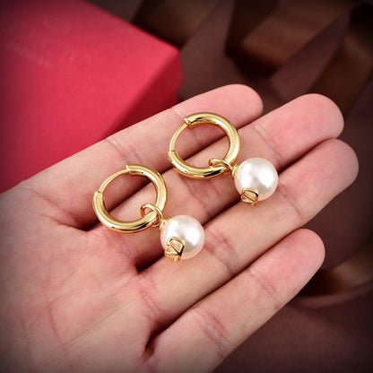 18K Valentino Pearl Earrings