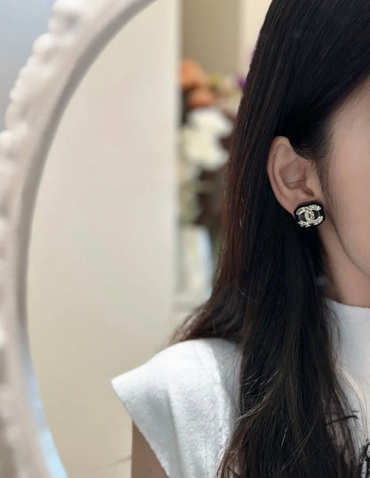 18K  Chanel Resin Earrings