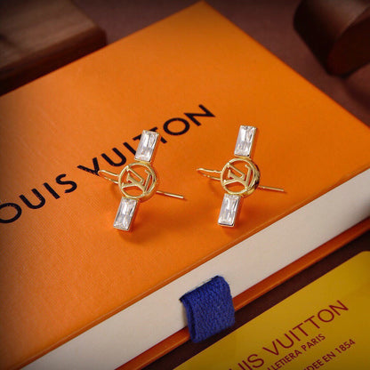 18k Louis Vuitton Crystals Earrings