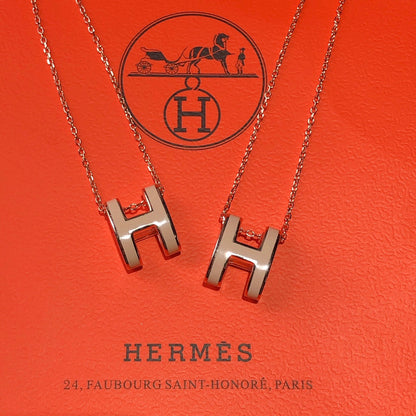 18K Mini Pop Hermes Grey Necklace