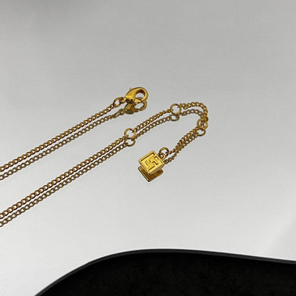 18K Fendi Forever Black Necklace