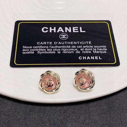 18K  Chanel Pink Earrings