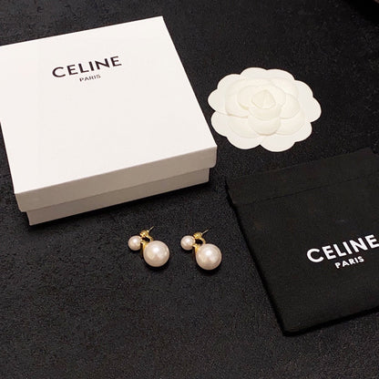 18K Celine Pearl Earrings