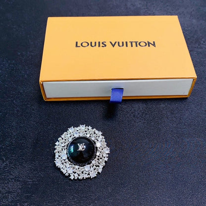 18K Louis Vuitton Black Ball Brooch