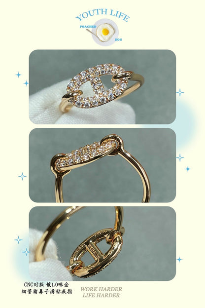 18K Farandole Diamond Hermes Ring