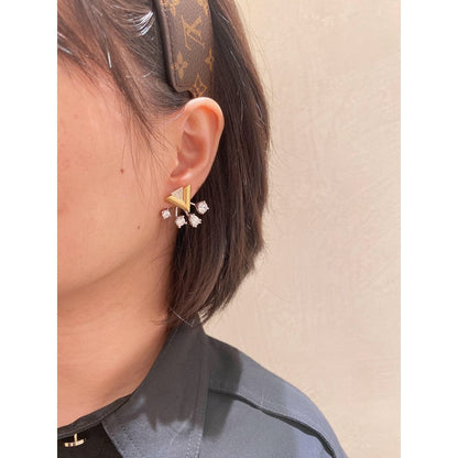 18K Louis Vuitton Diamomd Earrings