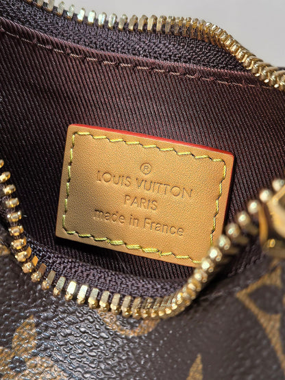 LOUIS VUITTON LV 25S BOULOGNE 20 IN DARK BROWN MONOGRAM CANVAS GOLD HARDWARE