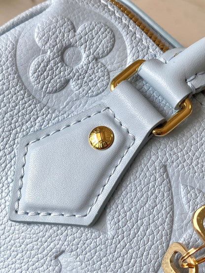 LOUIS VUITTON SPEEDY BANDOULIÈRE 20 IN BLUE HOUR MONOGRAM EMPREINTE LEATHER